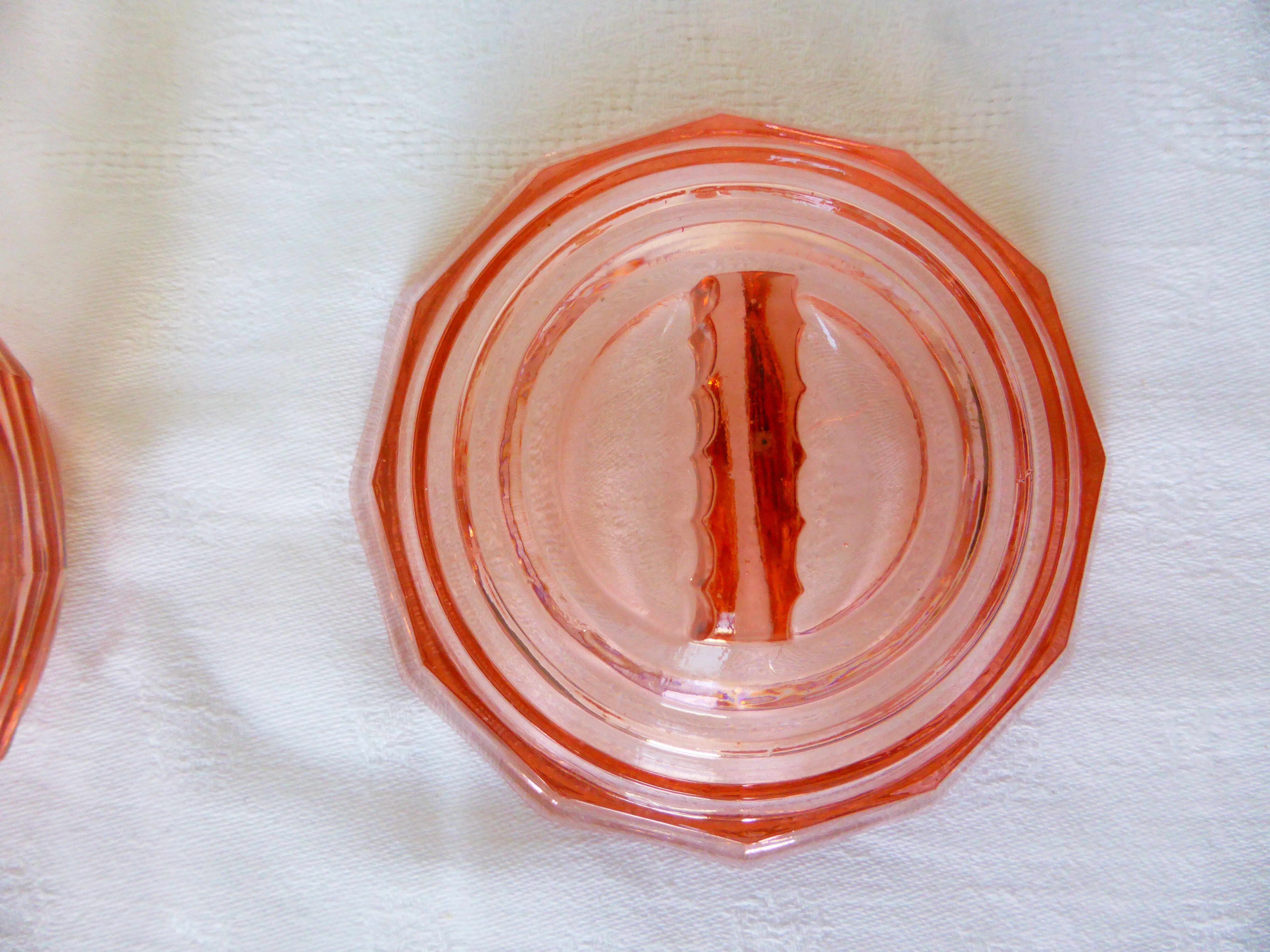 Rosaline pink glass candy box