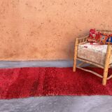 Moroccan rug Beni M'Guild red - 94 x 254 cm