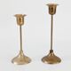 Pair of mid-century vintage brass candlesticks