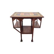 Arts And Craft Side Table With Tiles, from around 1900
