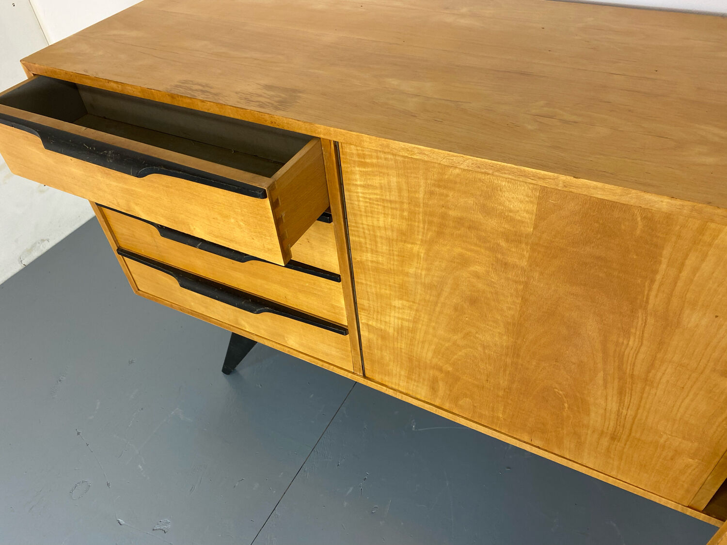 mid-century modern birch sideboard, 1950s