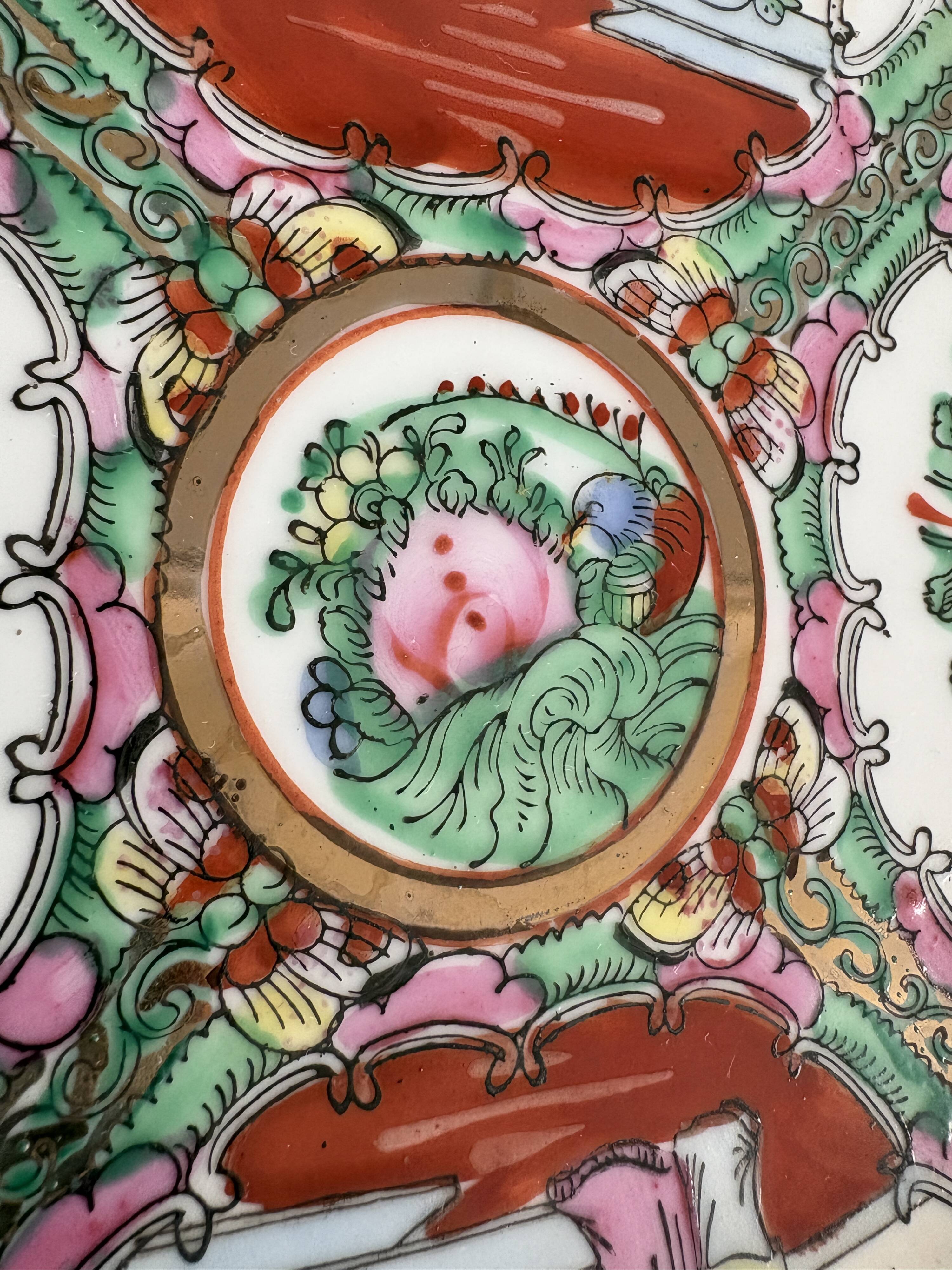 Decorative porcelain plate from Macau.