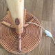 Lampadaire vintage en rotin