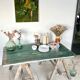 Table basse sur tréteaux anciens en bois