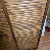 Antique double curtain oak cabinet