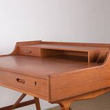 Danish teak desk, model 56, by Arne Wahl Iversen/Vinde Mobelfabrik.