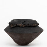 Vase sculpture basalt