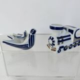 Set of 2 ceramic ashtrays from Sagardelos, Spain, 1970