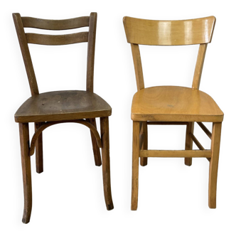 Mismatched bistro chairs Baumann and luterna