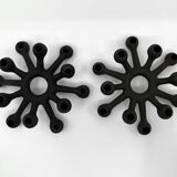 "The Spider" Cast Iron Candlesticks • Dansk Designs • 1962