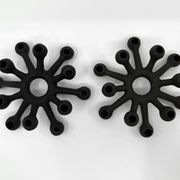 "The Spider" Cast Iron Candlesticks • Dansk Designs • 1962
