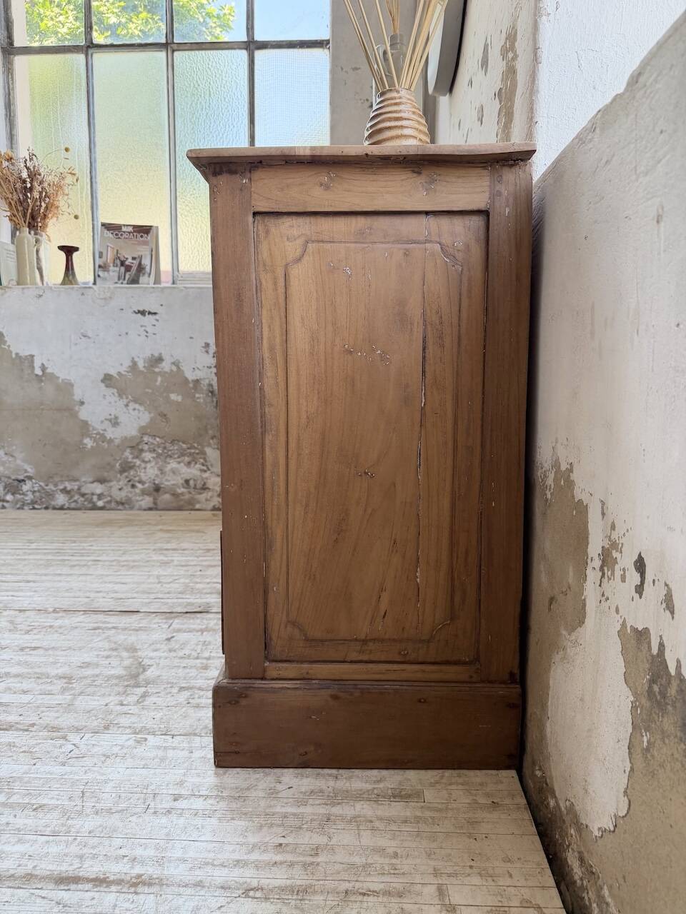 Grainetier meuble de métier en noyer 1950