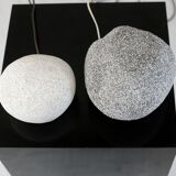 Pair of lamp "pebble". Resin. France, circa 1970