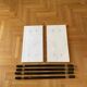 1980s White Marble Rectangular Coffee Table Postmodern Glass