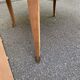 Round extendable dining table stripped in cherry wood with Louis XVI marquetry 1