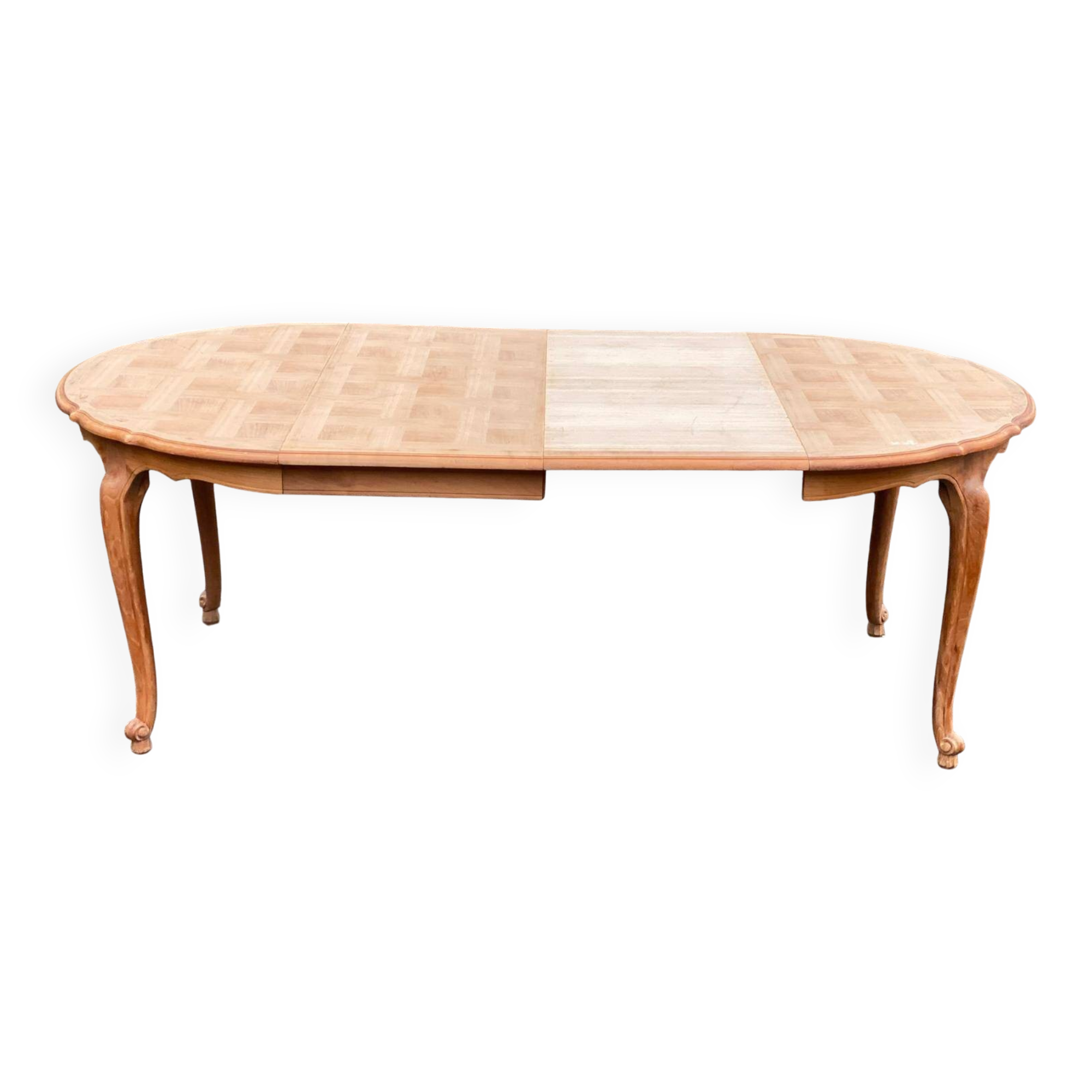 Renovated Louis XV dining table in cherry wood from the 20th century, 210cm.