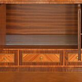 Transitional style secretary in marquetry