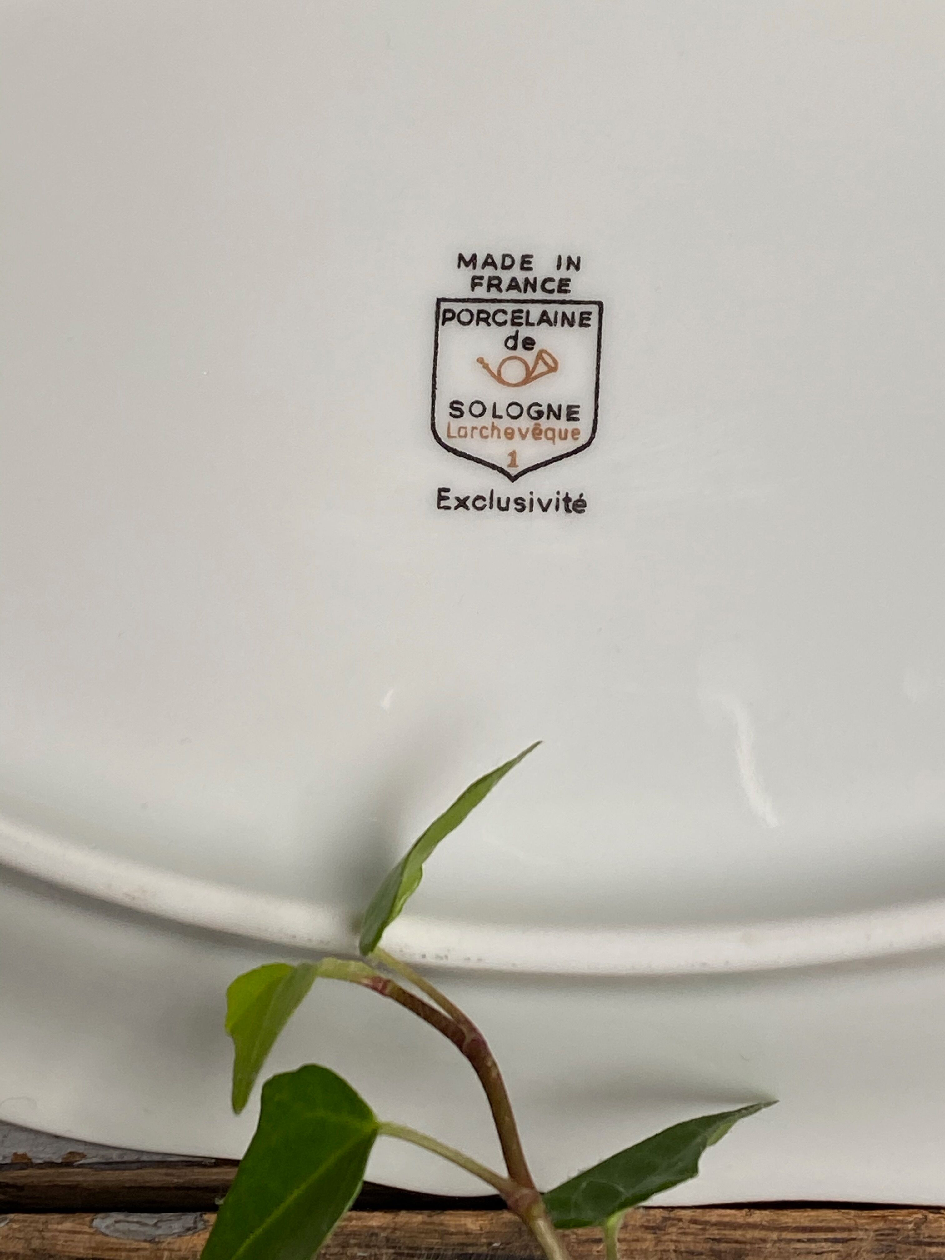 Porcelain dishes from Sologne