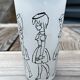 Vintage glass signed Cabu