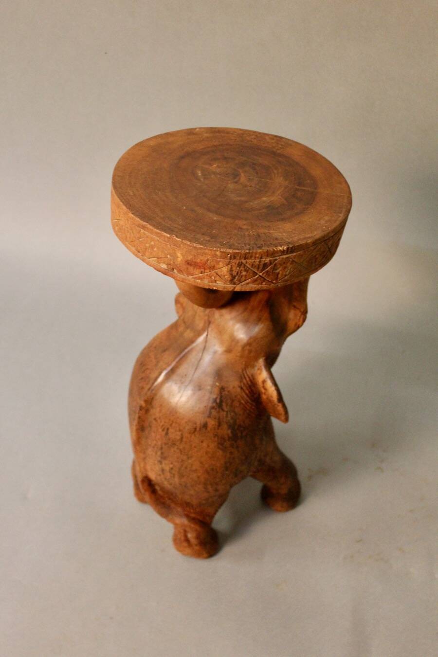 Elephant stool pedestal table