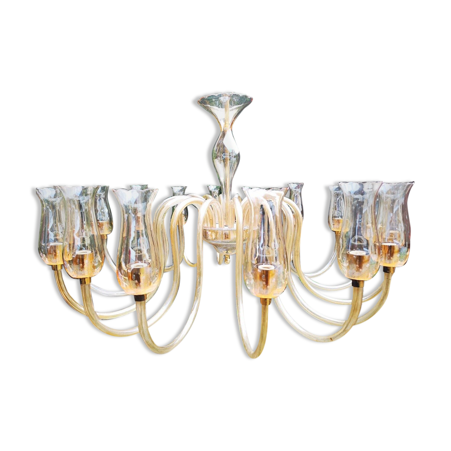 Scale de majo murano sixteen arm chandelier 1950/60