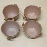 4 stoneware bowls