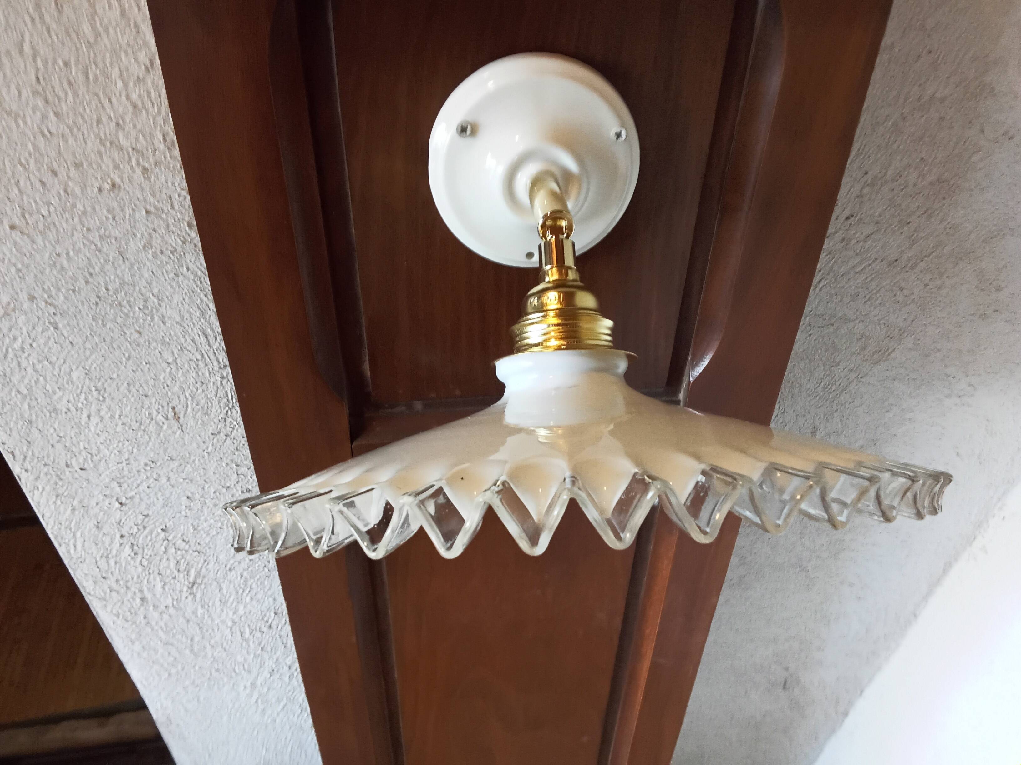 Vintage opaline wall light