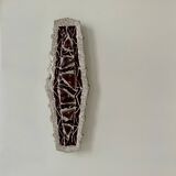 XL "stained glass" wall sconce, glass and cement, Sweden 1950