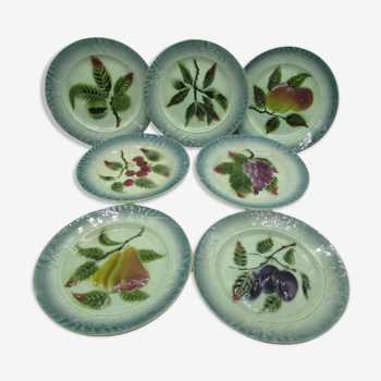 7 old plates fruit slurry