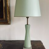 Mid-century modern green Murano glass Table lamp, Barovier & Toso style  Italy, 1940s