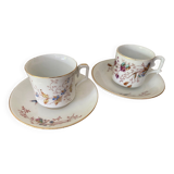 Set of 2 cups and saucers