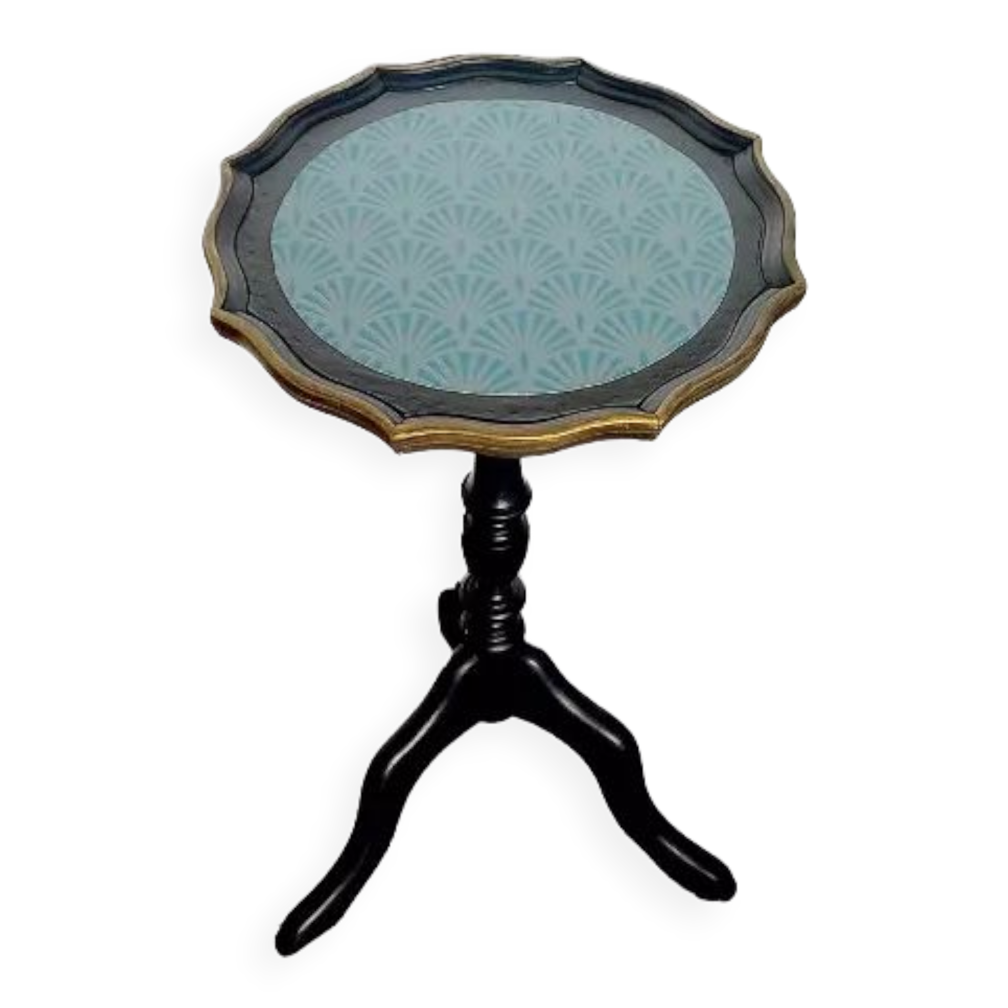 Vintage pedestal table restyled