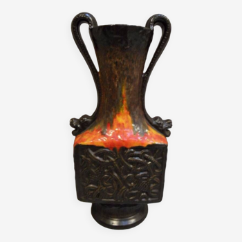 Vase vintage en poterie allemande 1960