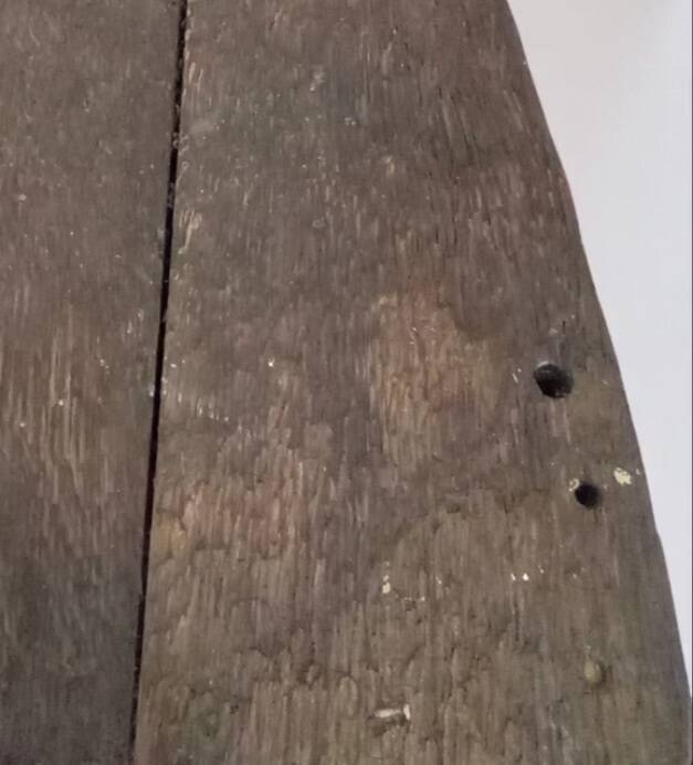 Industrial dining table with cast iron base