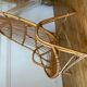 Old rattan armchair