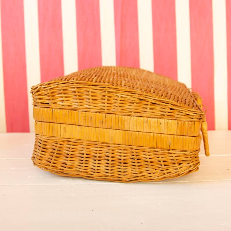 rectangular wicker suitcase