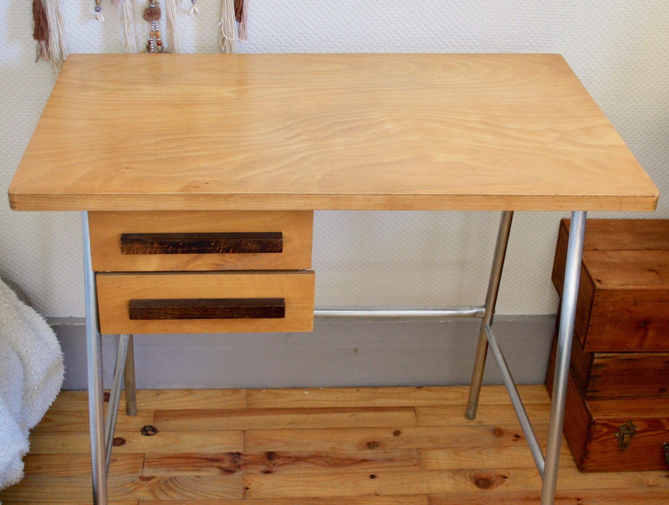 Bureau moderniste métal bois