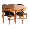 Table à manger et 4 quatre chaises GPlan Fresco rétro en teck des années 1960 par Victor Wilkins