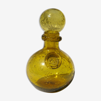 Bottle in bubbled glass of biot