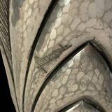 Art Deco, embossed pewter vase signed DELAVAN circa 1930