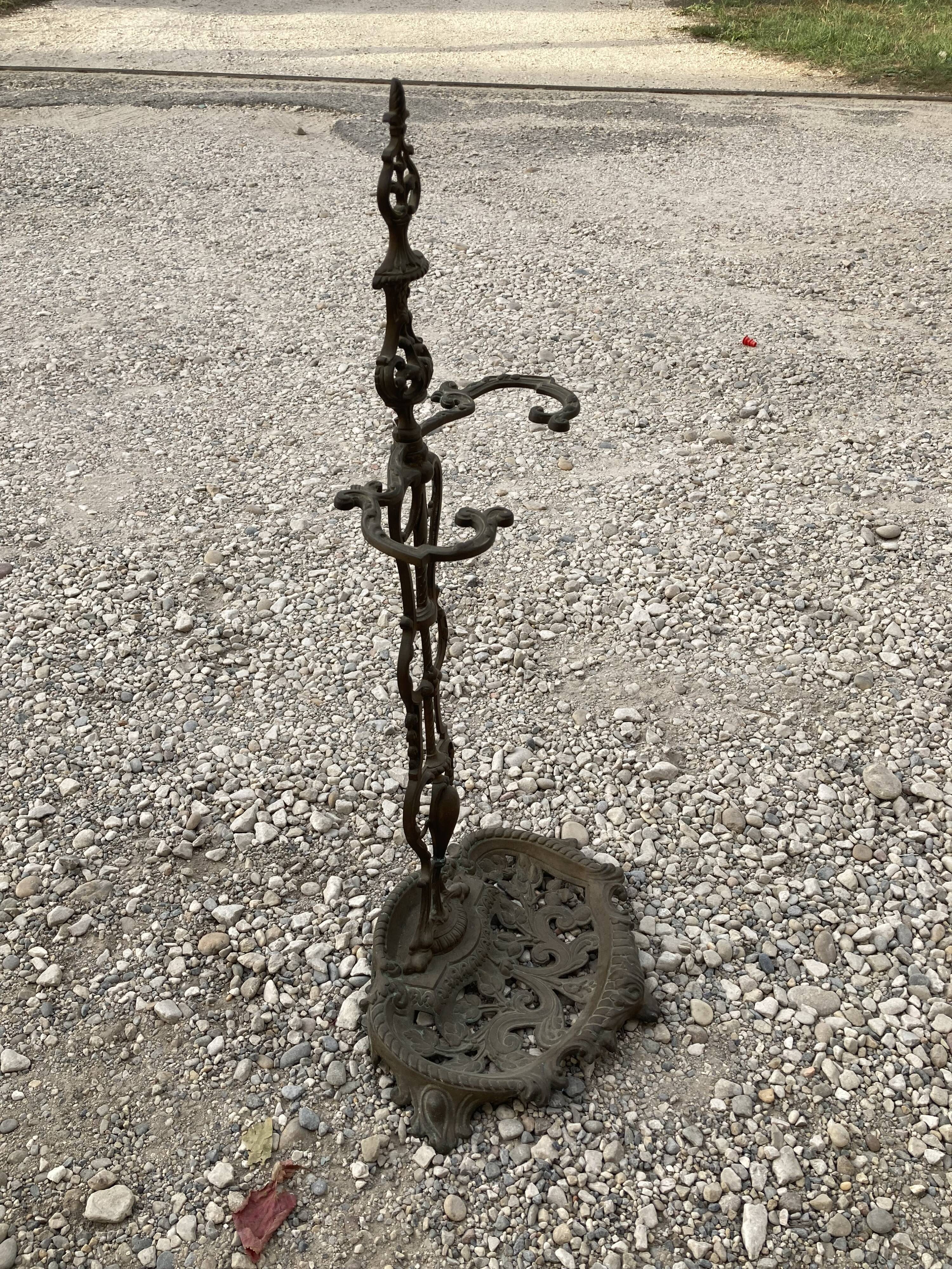 Umbrella door holder enamelled cast iron nineteenth century