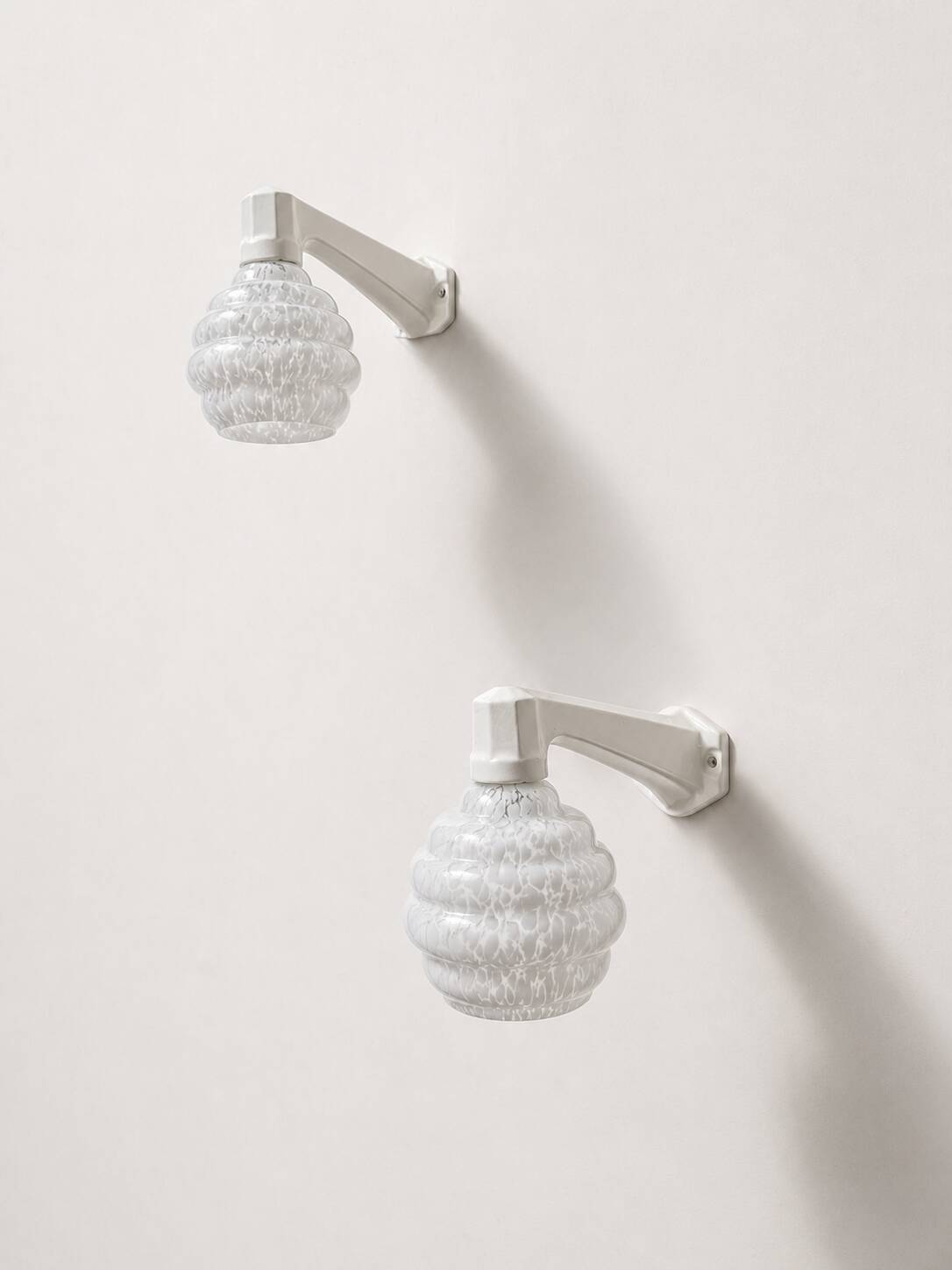 Art deco porcelain wall lights