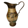 Enamelled brass pitcher