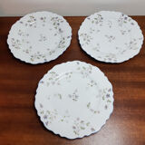 Set of 3 dessert plates o & eg royal austria barbeaux decor 1884-1918
