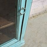 Turquoise showcase in Burmese teak