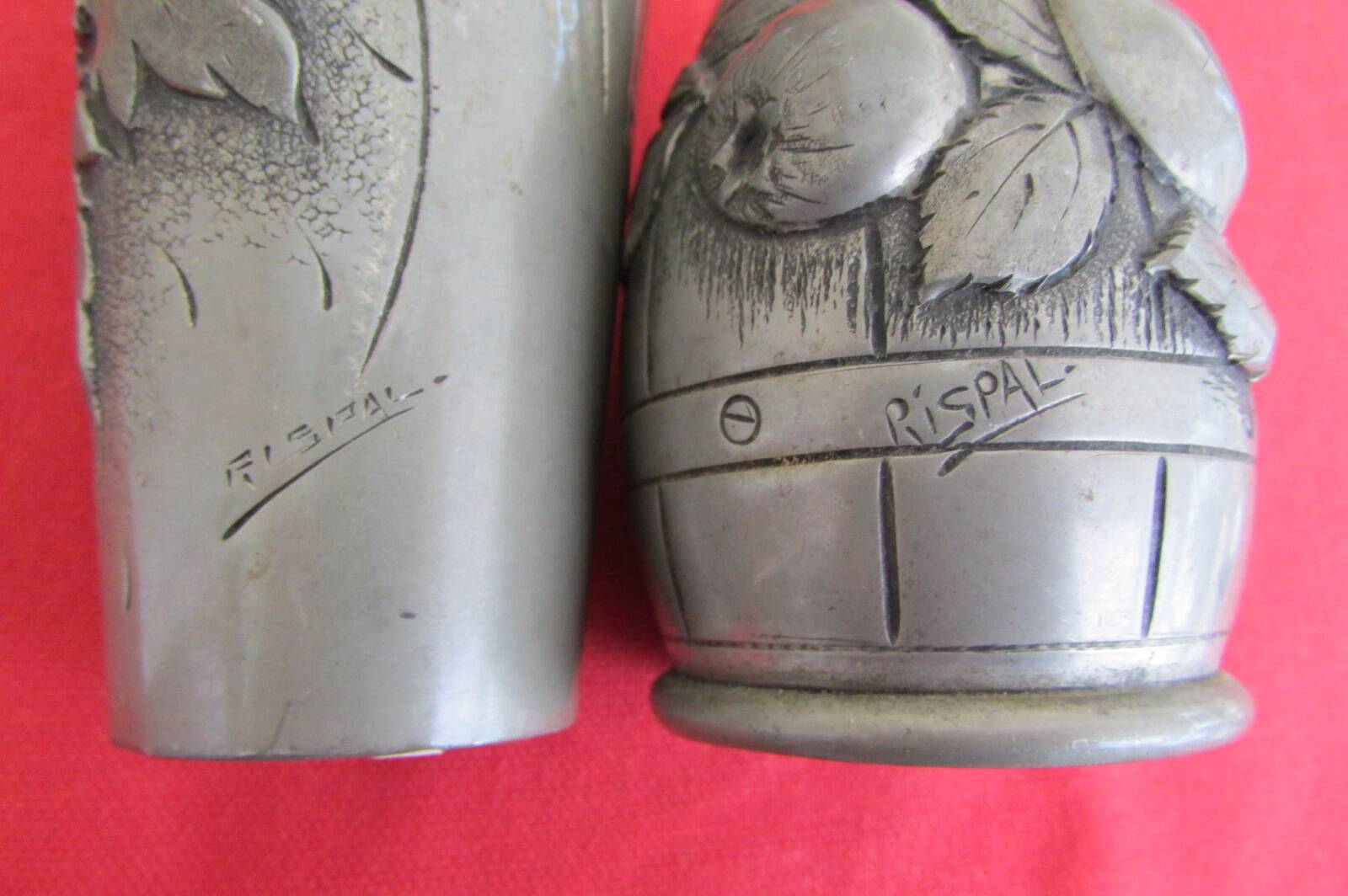 Vase et pichet en étain "rispal"