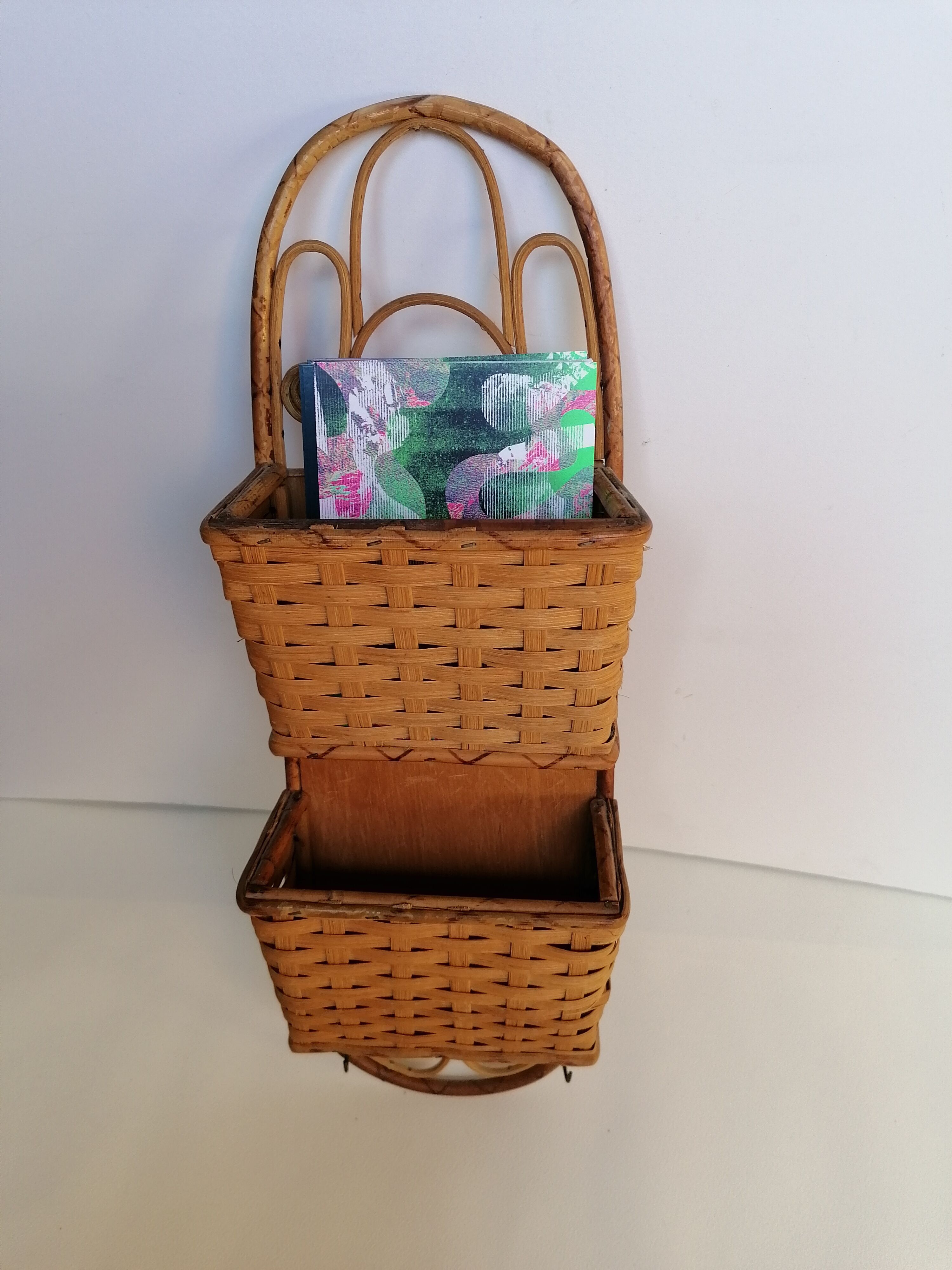 Rattan mail letter holder