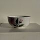 Grande tasse en faïence à liseré rose et motif de fleurs rose H7 D15