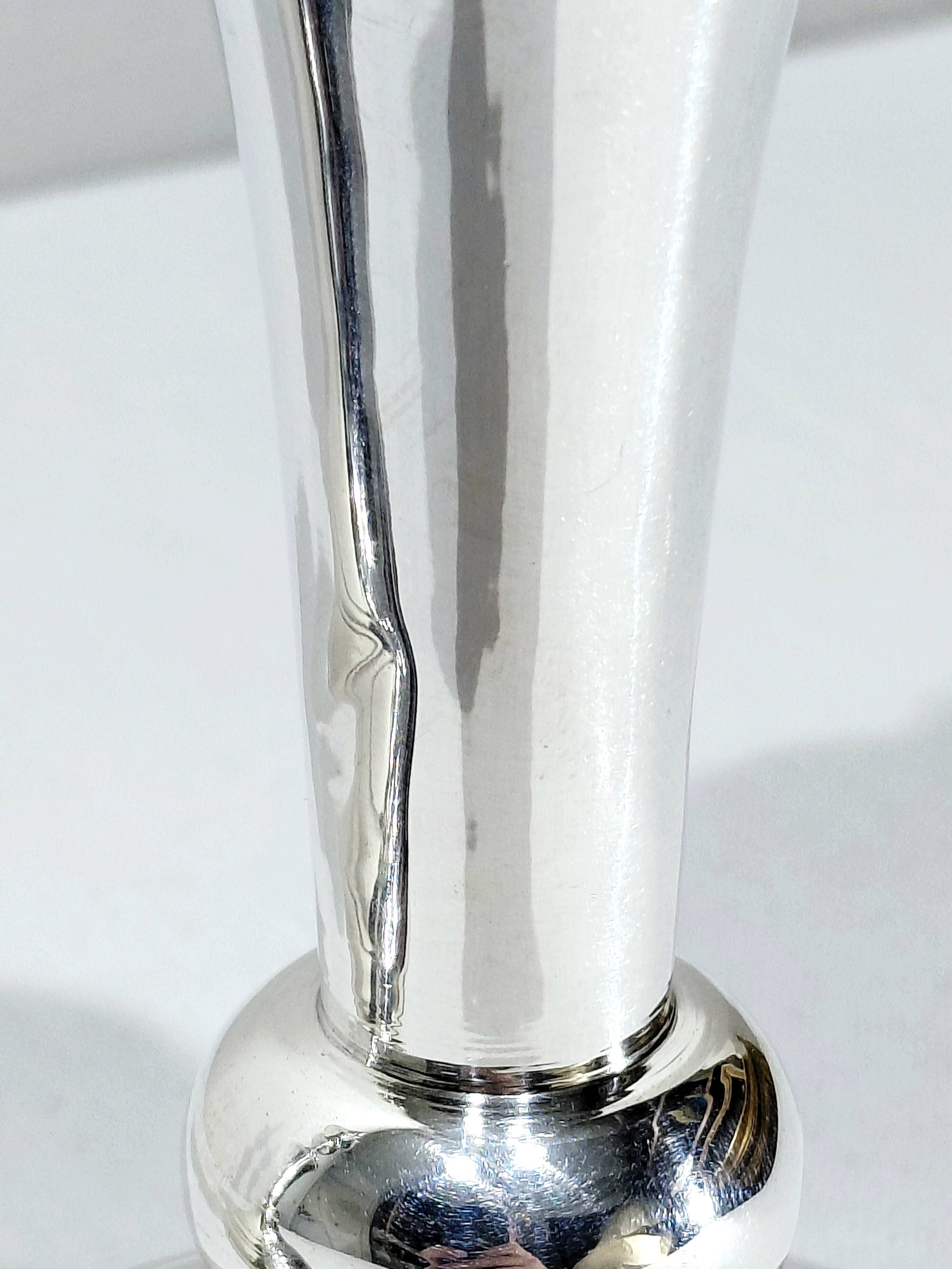 Pair of Silver Candle Holders Egypt