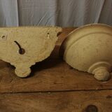 Pair wall lamps in reconstituted stone